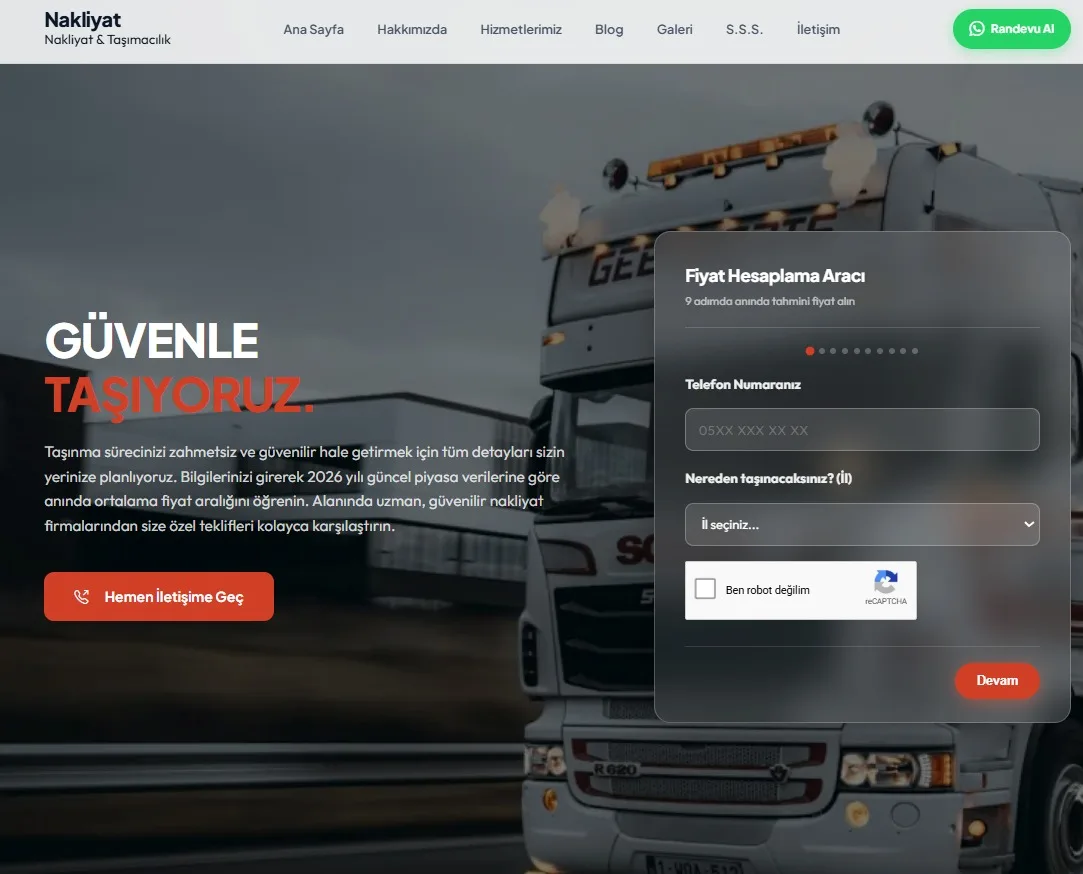 Nakliyat Web Sitesi